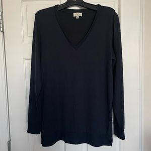 Lucky Brand Womens V-Neck Tunic Pullover
Navy Blue, size M